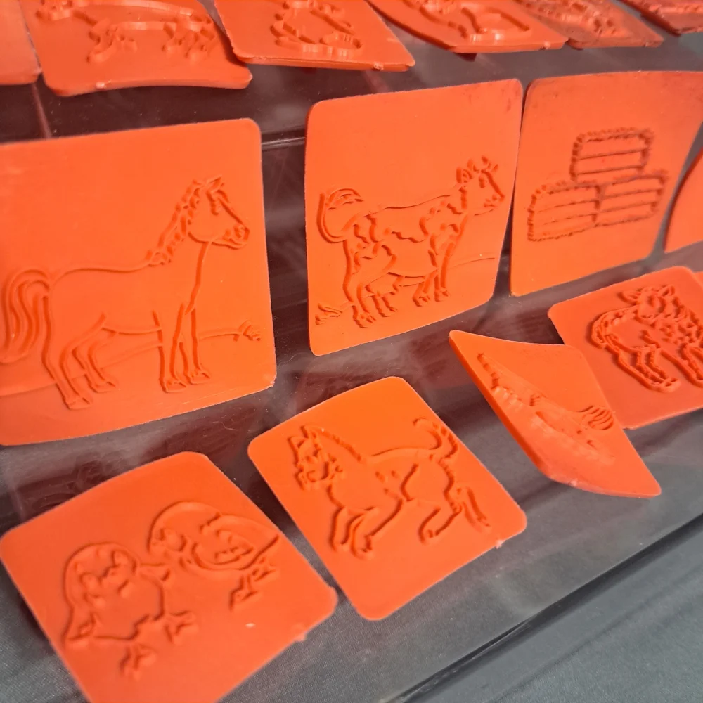 VTG 1990s‎ Roseart Saban Rubber Stamps Barney Power Rangers Farm Animals Holders